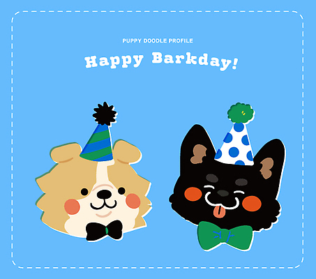 동물 캐릭터 디자인 행복 일러스트 파란색 친구 반려동물 귀여움 축하 생일파티 강아지 즐거움 프렌치불독 국내일러스트 AI파일 감정 컬러 컨셉 관계 생일 개 불독 파일형식 벡터