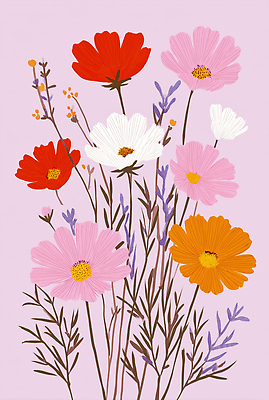 JPG 식물 디자인 꽃 화초 컬러 꽃다발 백그라운드 꽃밭 일러스트 자연 생명 풍경 장식 정원 봄 다양 원예 화사함 조화 뷰티풀 국내일러스트 AI일러스트 AI콘텐츠 계절 다수 컨셉 취미 생태계 파일형식