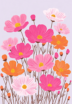 JPG 식물 꽃잎 꽃 화초 컬러 일러스트 자연 생명 바람 풍경 초록색 정원 봄 꽃봉오리 화사함 만개 뷰티풀 생동감 국내일러스트 AI일러스트 AI콘텐츠 자연요소 계절 컨셉 날씨 생태계 파일형식