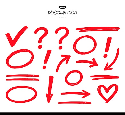 도형 기호 디자인 예술 상징 패턴 일러스트 통신 그래픽 빨간색 디지털 표현 질문 방향 심플 손그림 창의력 강조 국내일러스트 AI파일 문자 컬러 무늬 파일형식 벡터