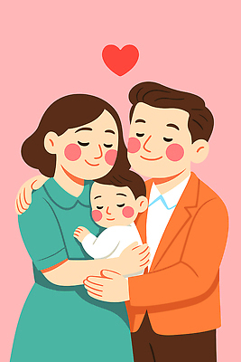 행복 일러스트 가족 관계 포옹 엄마 함께함 따뜻함 사랑 미소 부모 표현 아기 그림 감성 색감 순간 유대감 상호작용 국내일러스트 AI파일 감정 컨셉 안기 표정 사람 파일형식 벡터