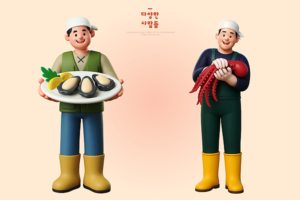 PSD 편집이미지 접시 바다 모션 웃음 해변 수중동물 해산물 문어 생동감 편집3D 동물 식기 연체동물 표정 3D 파일형식