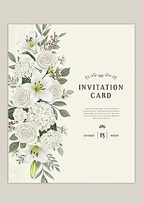 PSD 템플릿 디자인 기념일 꽃 결혼 백그라운드 문구용품 이벤트 장식 로맨틱 만남 흰색 날짜 초대장 꾸미기 이미지템플릿 식물 컬러 컨셉 카드_감사 오브젝트 파일형식