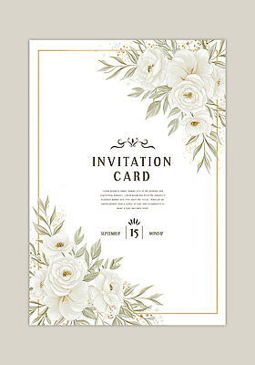 PSD 템플릿 디자인 꽃 결혼 자연 결혼식 이벤트 여름 장미 흰색 고급 우아함 9월 초대장 초대 이미지템플릿 카드프레임 식물 계절 컬러 컨셉 카드_감사 프레임 날짜 생태계 파일형식