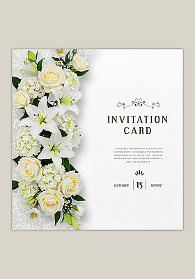 PSD 템플릿 디자인 결혼 결혼식 이벤트 장식 장미 레이싱 고급 백합 초대장 초대 수국 뷰티풀 이미지템플릿 카드프레임 꽃 컨셉 카드_감사 프레임 시합 파일형식