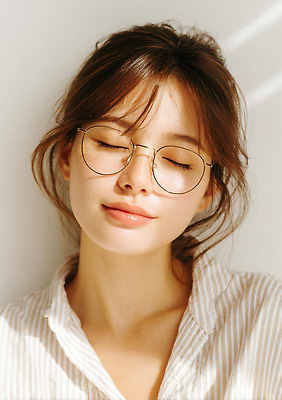 JPG 편집이미지 헤어스타일 여자 패션 감정 안경 포즈 직장 미소 일상 여름 햇빛 평화 눈감음 편안함 의료성형뷰티 편집실사 AI포토 AI인물포토 AI콘텐츠 잡화 계절 컨셉 회사 모션 표정 사람 라이프 태양 감각 CG 파일형식