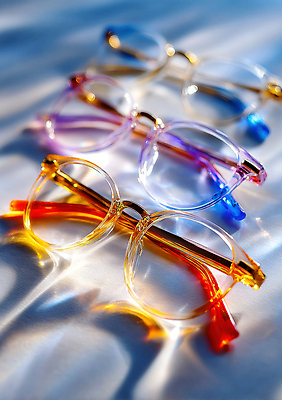 JPG 편집이미지 디자인 패션 안경 예술 컬러 장신구 햇빛 투명 광택 뷰티풀 스타일 편집실사 AI포토 AI콘텐츠 잡화 태양 CG 파일형식