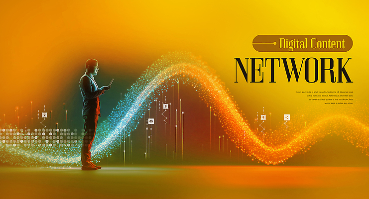 PSD 편집이미지 디자인 남자 백그라운드 야경 그래픽 자료 흐름 과학기술 정보 네트워크 발전 혁명 슬라이드 이미지편집 컨셉 기술 사람 야간 파일형식 풍경_경치