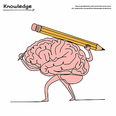 캐릭터 디자인 교육 예술 상징 생각 일러스트 아이디어 학습 연필 힘 교양 표현 뇌 그림 색감 창의성 국내일러스트 AI파일 컨셉 학용품 필기구 파일형식 벡터