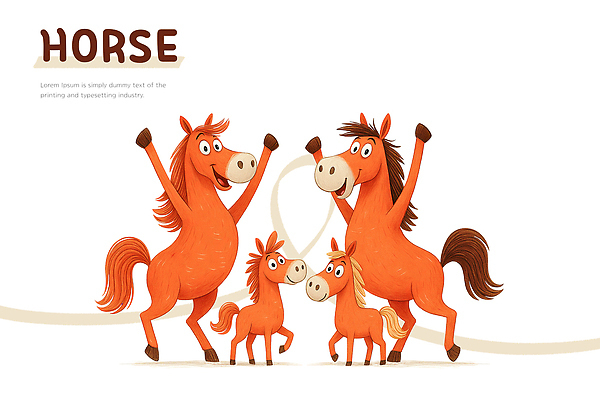 PSD 동물 행복 일러스트 가족 모션 자연 일상 귀여움 주황색 표현 춤 말_동물 즐거움 그림 동시 생동감 국내일러스트 감정 컬러 컨셉 포유류 관계 문화예술 라이프 생태계 파일형식