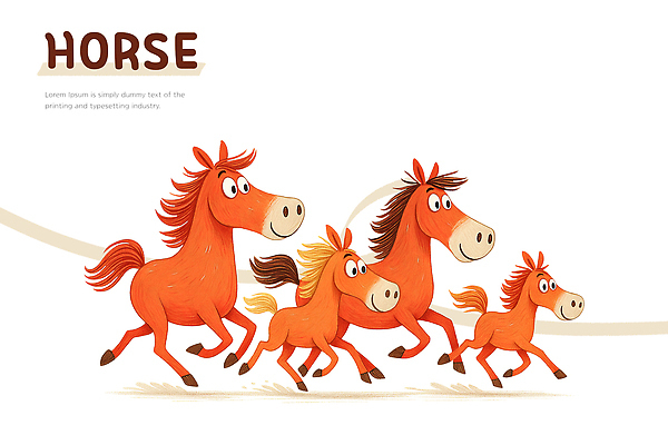 PSD 동물 캐릭터 행복 일러스트 가족 자연 함께함 근접촬영 달리기 운동 갈색 소리 표현 말_동물 스케치 즐거움 그림 행진 국내일러스트 감정 뷰포인트 컬러 컨셉 포유류 관계 모션 건강 미술 생태계 파일형식