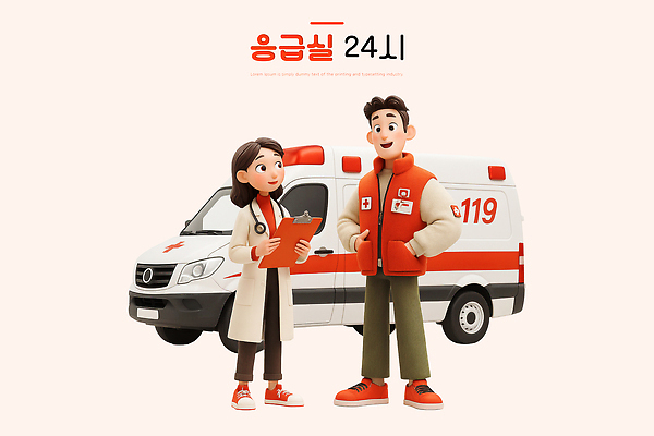 PSD 편집이미지 건강 치료 환자 간호사 의료진 의사 헬멧 구급차 구조원 준비 119 긴급상황 응급실 응급치료 편집3D 직업 의학 자동차 병원 3D 긴급 보호장비 소방 전화번호 파일형식