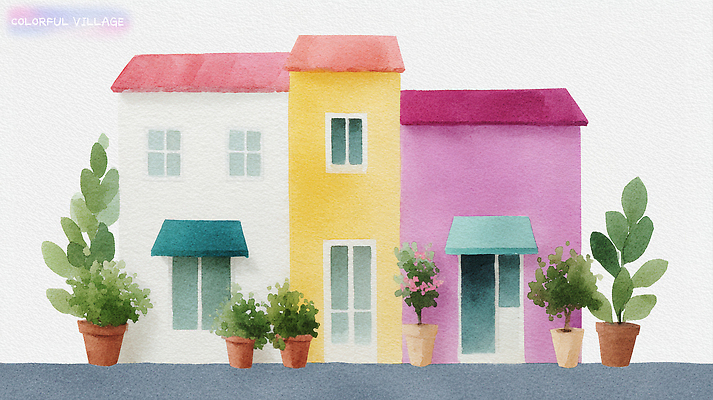 PSD 식물 건축 예술 컬러 일러스트 자연 수채화 주택 실내 풍경 일상 장식 여름 마을 정원 공간 편안함 배열 화사함 국내일러스트 계절 컨셉 내부 건물 라이프 감각 생태계 파일형식