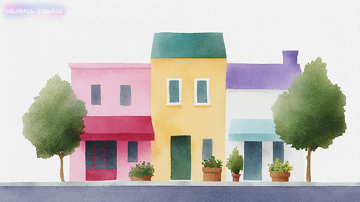 PSD 나무 전통 디자인 화분 문화 예술 컬러 여행 일러스트 자연 수채화 거리 풍경 건물 마을 편안함 조용 뷰티풀 창의성 국내일러스트 식물 건축물 감각 생태계 파일형식