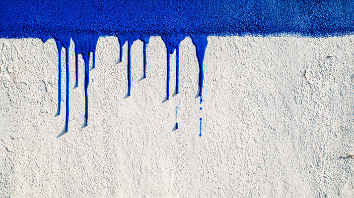 JPG 편집이미지 디자인 예술 벽 컬러 여름 파란색 물감 공간 그림 질감 드립 창의성 편집실사 AI포토 AI콘텐츠 계절 미술도구 CG 파일형식