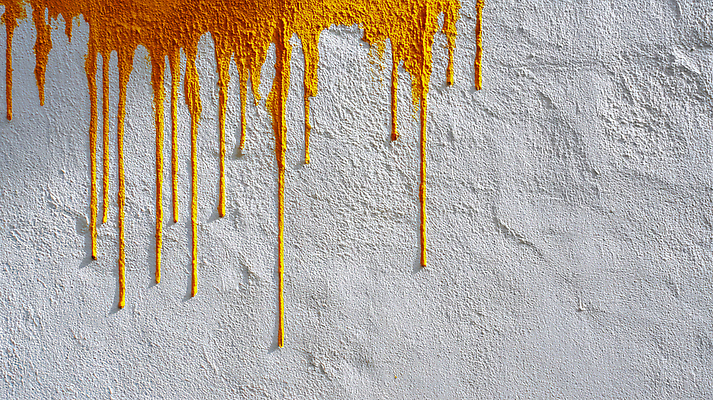 JPG 편집이미지 디자인 예술 벽 백그라운드 노란색 페인트 흐름 표현 작업 오브젝트 벽화 소재 색감 창의성 편집실사 AI포토 AI콘텐츠 컬러 컨셉 CG 그림 파일형식