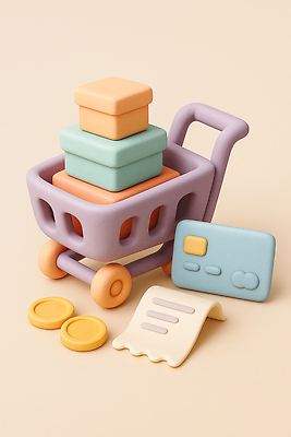 JPG 편집이미지 컬러 놀이 세트 장난감 동전 쇼핑카 블록 구매 크기 영수증 상상력 어린이용 편집3D AI컴퓨터그래픽 AI콘텐츠 돈 금융 쇼핑 3D 카트 파일형식