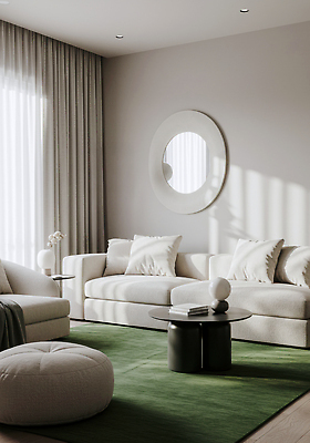 JPG 편집이미지 디자인 쿠션 거실 의자 조명 따뜻함 인테리어 소파 카펫 공간 편안함 베이지색 편집실사 AI포토 AI콘텐츠 컬러 가구 감각 CG 파일형식