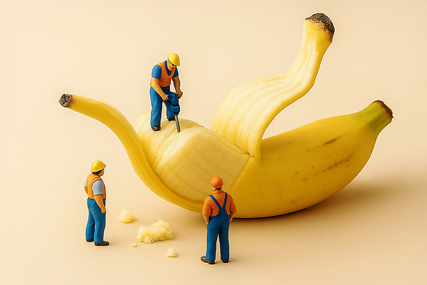 JPG 편집이미지 음식 컬러 과일 아이디어 바나나 일상 조형물 미니어처 공구 작업 수리 즐거움 오브젝트 작업자 편집실사 AI포토 AI콘텐츠 감정 컨셉 미술 라이프 모형 도구 CG 파일형식