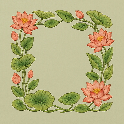 PSD 식물 편집이미지 디자인 꽃 예술 분홍색 백그라운드 잎 자연 수채화 프레임 장식 원형 연습 연잎 뷰티풀 이미지편집 도형 컬러 생태계 파일형식