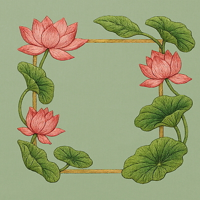 PSD 편집이미지 디자인 꽃 예술 컬러 백그라운드 잎 자연 연꽃 장식 테두리 조화 뷰티풀 색감 이미지편집 식물 생태계 파일형식