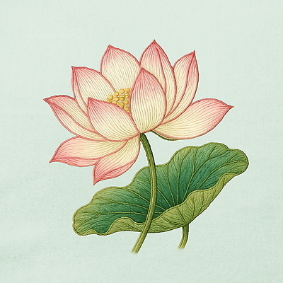 PSD 식물 편집이미지 꽃 예술 컬러 잎 자연 한국 연꽃 풍경 장식 자수 조화 수공예 뷰티풀 이미지편집 아시아 공예 생태계 파일형식