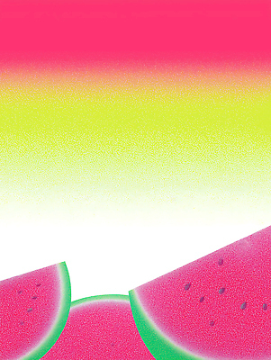 JPG 디자인 상징 분홍색 컬러 조각 백그라운드 과일 일러스트 자연 열대 수박 미술 여름 여름휴가 노란색 신선 분위기 상쾌 그림 그라디언트 국내일러스트 AI일러스트 AI콘텐츠 계절 감정 컨셉 휴가 문화예술 생태계 파일형식 여름_계절