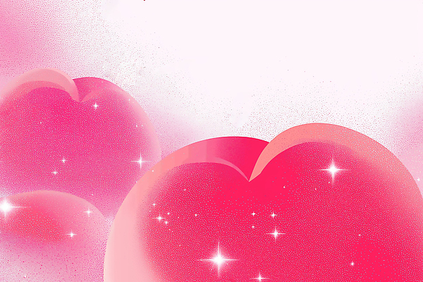 JPG 디자인 감정 예술 분홍색 백그라운드 패턴 일러스트 사랑 풍경 그래픽 장식 빛 에너지 하트 긍정 부드러움 상상력 소프트 환상 국내일러스트 AI일러스트 AI콘텐츠 모양 컬러 컨셉 무늬 감각 파일형식