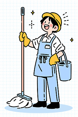 직업 손 행복 일러스트 모션 직장 미소 웃음 일상 환경 청결 공간 기쁨 장비 도구 작업 청소도구 청소 직원 정리 국내일러스트 AI파일 감정 회사 표정 라이프 신체부위 위생 파일형식 벡터