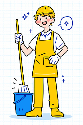 모자 학생 일러스트 작업복 웃음 소년 반짝임 노란색 청결 활발 장비 작업 빨래 청소도구 빗자루 청소 정리 긍정적 방청소 국내일러스트 AI파일 잡화 옷 남자 감정 어린이 컬러 컨셉 가사 모션 표정 도구 위생 파일형식 벡터