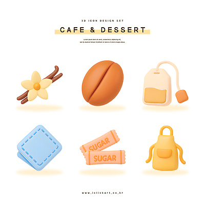 PSD 편집이미지 디자인 꽃 커피 배낭 디저트 그래픽 세트 귀여움 카페 원두 설탕 티백 디지털아트 편집3D 식물 음료 음식 컨셉 가방 차_음료 3D 상점 파일형식