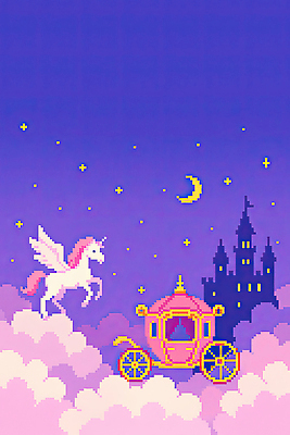 JPG 구름 별 예술 일러스트 놀이 밤하늘 하늘 동화 풍경 판타지 꿈 성 신비 그림 마법 스토리 색감 유니콘 창의력 환상 국내일러스트 AI일러스트 AI콘텐츠 자연요소 건축물 컨셉 상상 야간 파일형식