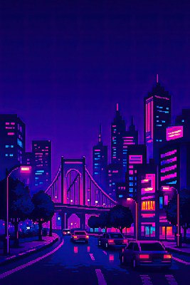 JPG 건축물 도로 컬러 야경 일러스트 자동차 조명 거리 풍경 여러명 빛 노을 고층빌딩 도시 화려 분위기 야간 모던 가교 국내일러스트 AI일러스트 AI콘텐츠 자연요소 건축 길 육상교통 다수 컨셉 교통시설 사람 빌딩 파일형식 풍경_경치