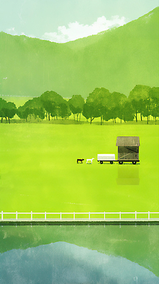 JPG 동물 농업 일러스트 모션 자연 풍경 초원 일상 초록색 물 여름 농장 평화 환경 트럭 농촌 시골 양 소 헛간 접착풀 국내일러스트 AI일러스트 AI콘텐츠 자연요소 계절 산업 컬러 컨셉 포유류 자동차 문구용품 라이프 풀_접착제 생태계 저장고 파일형식