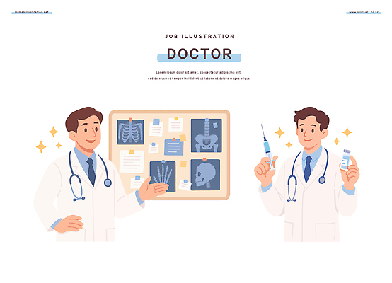 일러스트 의학 의료기기 건강 설명 안전 치료 약 진료 환자 의사 기록 상담 진단서 국내일러스트 AI파일 모션 의료진 파일형식 벡터