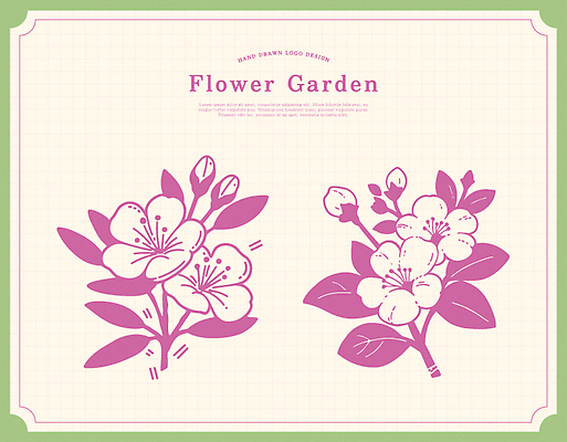 식물 디자인 꽃 예술 상징 분홍색 백그라운드 일러스트 자연 그래픽 정원 심볼 감성 뷰티풀 창의력 스타일 국내일러스트 AI파일 컬러 컨셉 생태계 파일형식 벡터