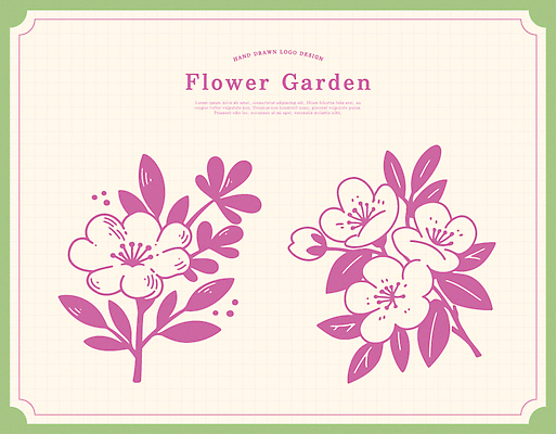 식물 디자인 꽃잎 꽃 분홍색 백그라운드 잎 패턴 일러스트 자연 생명 풍경 장식 초록색 정원 그리기 그림 화사함 국내일러스트 AI파일 컬러 컨셉 무늬 모션 생태계 파일형식 벡터