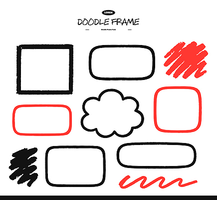 모양 디자인 예술 컬러 백그라운드 일러스트 프레임 흑백 그래픽 장식 빨간색 디지털 표현 낙서 그림 손그림 창의성 브랜딩 국내일러스트 AI파일 촬영기법 파일형식 벡터