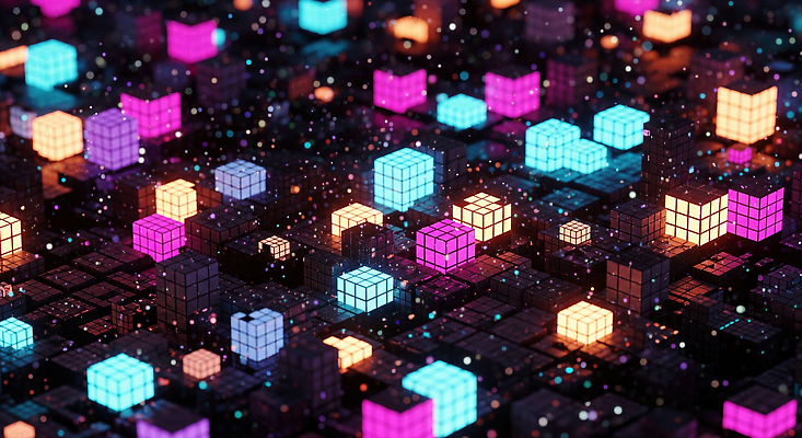 JPG 편집이미지 디자인 예술 컬러 미래 기술 풍경 그래픽 빛 컴퓨터 디지털 도시 큐브 조화 혁명 인공 편집3D AI컴퓨터그래픽 AI콘텐츠 컨셉 전자제품 3D 파일형식