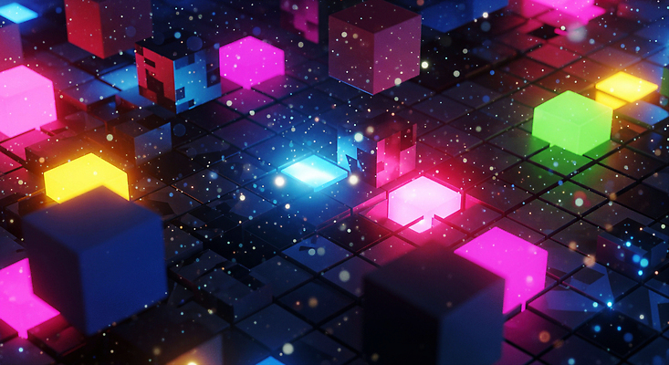 JPG 편집이미지 디자인 예술 컬러 백그라운드 추상 형상 그래픽 빛 공간 신비 큐브 디지털아트 편집3D AI컴퓨터그래픽 AI콘텐츠 컨셉 무늬 3D 파일형식