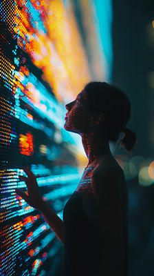 JPG 편집이미지 여자 실루엣 예술 조명 기술 사람 도시 화려 분위기 야간 신비 감동 의료성형뷰티 편집실사 AI포토 AI인물포토 AI콘텐츠 자연요소 감정 컨셉 촬영기법 CG 파일형식