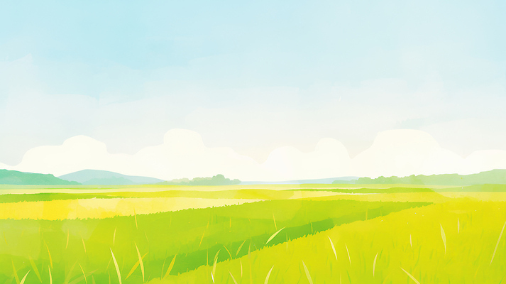 JPG 식물 구름 농업 일러스트 자연 하늘 날씨 산 풍경 초원 야외 초록색 여름 햇빛 태양 농장 평화 산들바람 국내일러스트 AI일러스트 AI콘텐츠 자연요소 계절 산업 컬러 컨셉 바람 생태계 파일형식