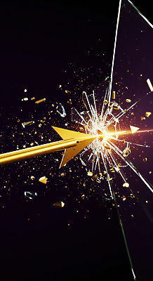 JPG 편집이미지 조각 백그라운드 유리 화살 빛 반짝임 어둠 손상 에너지 황금 파편 폭발 충돌 분해 순간 이미지편집 AI컴퓨터그래픽 AI콘텐츠 컨셉 모션 재질 파일형식