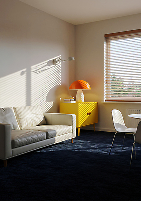 JPG 편집이미지 디자인 거실 의자 그림자 인테리어 소파 햇빛 노란색 흰색 창가 장식장 편집실사 AI포토 AI콘텐츠 컬러 가구 창문 태양 CG 파일형식