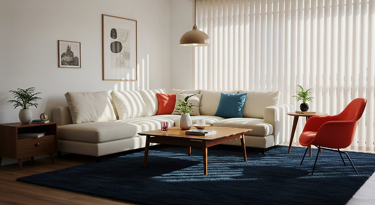 JPG 식물 편집이미지 디자인 가구 거실 탁자 휴식 장식 인테리어 소파 햇빛 공간 편안함 모던 편집실사 AI포토 AI콘텐츠 생활용품 컨셉 의자 태양 감각 CG 파일형식