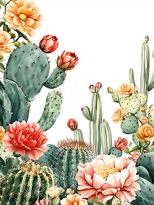 JPG 식물 꽃 화초 예술 컬러 일러스트 자연 설계 선인장 장식 여름 정원 배열 그림 식물원 조화 뷰티풀 생동감 국내일러스트 AI일러스트 AI콘텐츠 계절 컨셉 생태계 파일형식