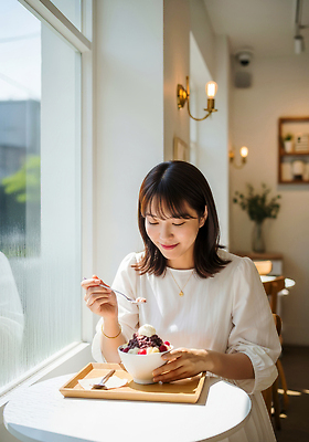 JPG 편집이미지 여자 행복 여유 커피 음식 과일 아이스크림 디저트 조명 여름 친구 귀여움 카페 맛 의료성형뷰티 편집실사 AI포토 AI인물포토 AI콘텐츠 계절 감정 음료 컨셉 관계 사람 상점 CG 파일형식