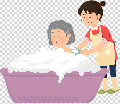 여자 노년 감정 관계 모션 사람 성인 라이프 뷰티 청결 감각 파일형식 목욕 할머니 거품 욕조 돌봄 가족 따뜻함 일상 편안함 피부관리 사랑 편집이미지 PNG