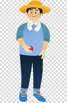 잡화 계절 감정 컬러 농업 사람 신체부위 파일형식 남자 공 모자 정원 여름 모션 가꾸기 파란색 즐거움 옷 손 거리 날씨 농사 편집이미지 PNG