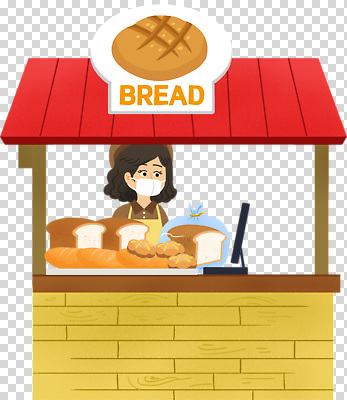 편집이미지 음식 빵 디저트 따뜻함 마스크 일상 판매 전시 빵집 신선 분위기 계산대 고객 직원 PNG 가판대 컨셉 라이프 상점 파일형식